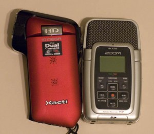Xacti CG10 and the Zoom H2